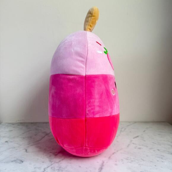 Squishmallows Pama the Strawberry Cake Pop 15" Pink Plush Toy - Picture 6 of 9